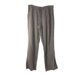 C'est 1946 Pants Women's M Stone Linen Blend Pull On Elastic Tie Waist‎ Wide Leg